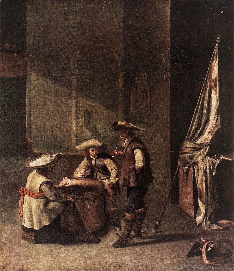 Guardroom with Soldiers Playing Cards g